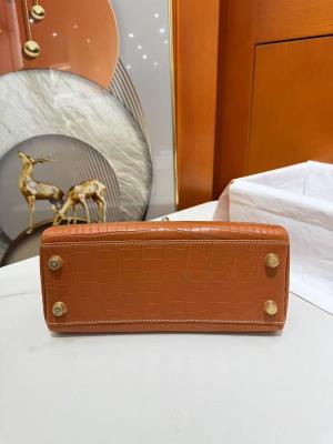 wholesale quality hermes kelly 25 crocodile brown